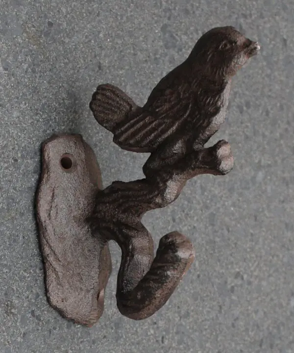 Kapstokhaak Vogel op Tak, Gietijzer LH273 - Afbeelding 3