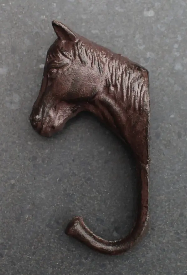 Kapstokhaak paard, pony, gietijzer KH748 - Afbeelding 2