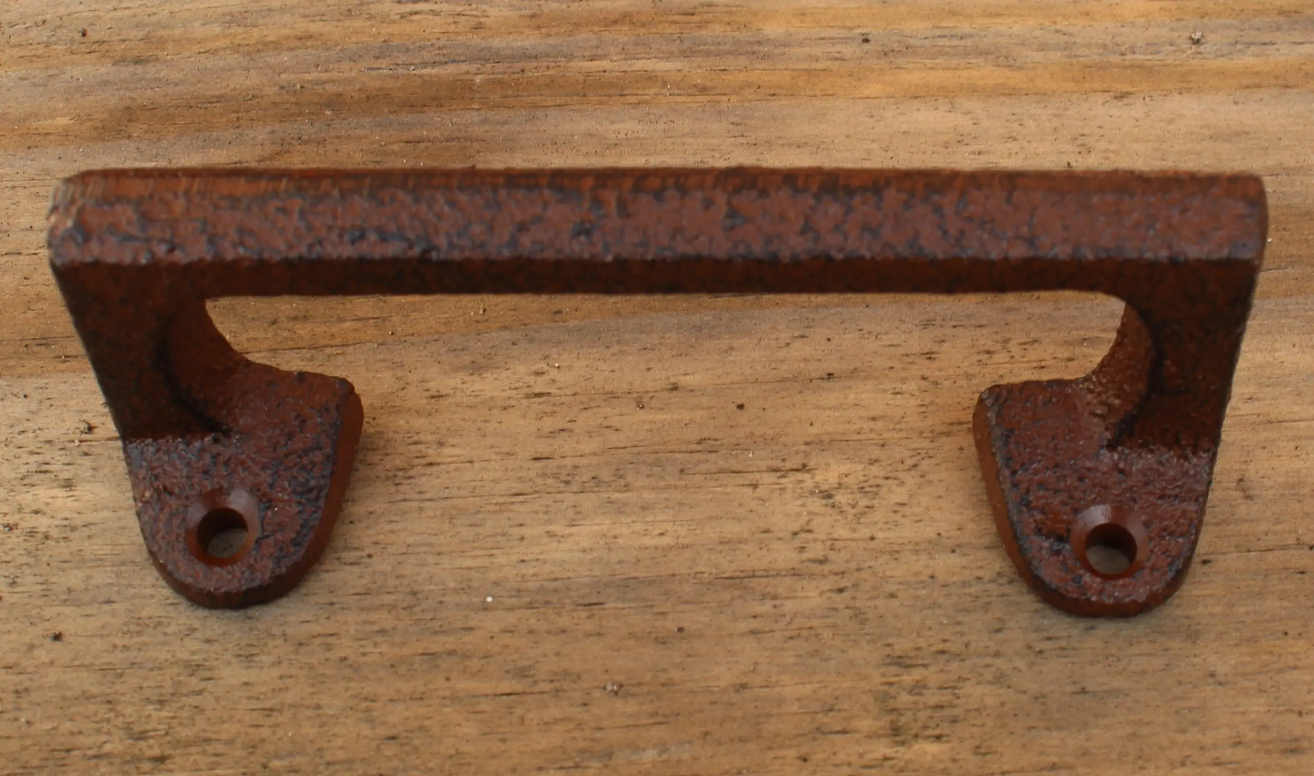 Handgreep strak, rechthoek 11,6 cm. gietijzer, bruin HG790 - Afbeelding 4