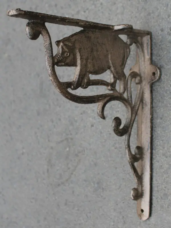 Plankdrager varken 20,8 cm., gietijzer 6Y3017 - Afbeelding 2