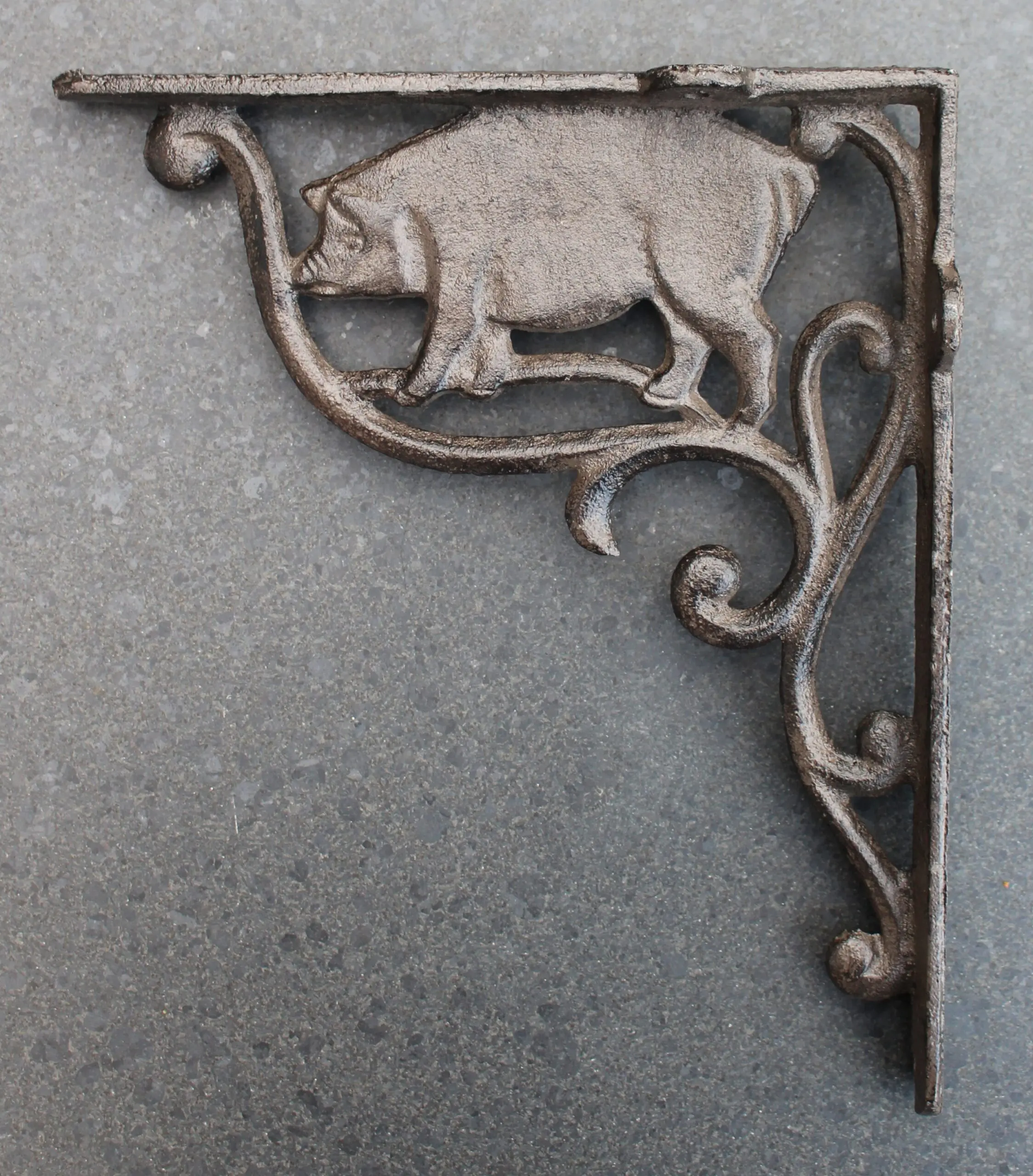 Plankdrager varken 20,8 cm., gietijzer 6Y3017 - Afbeelding 3