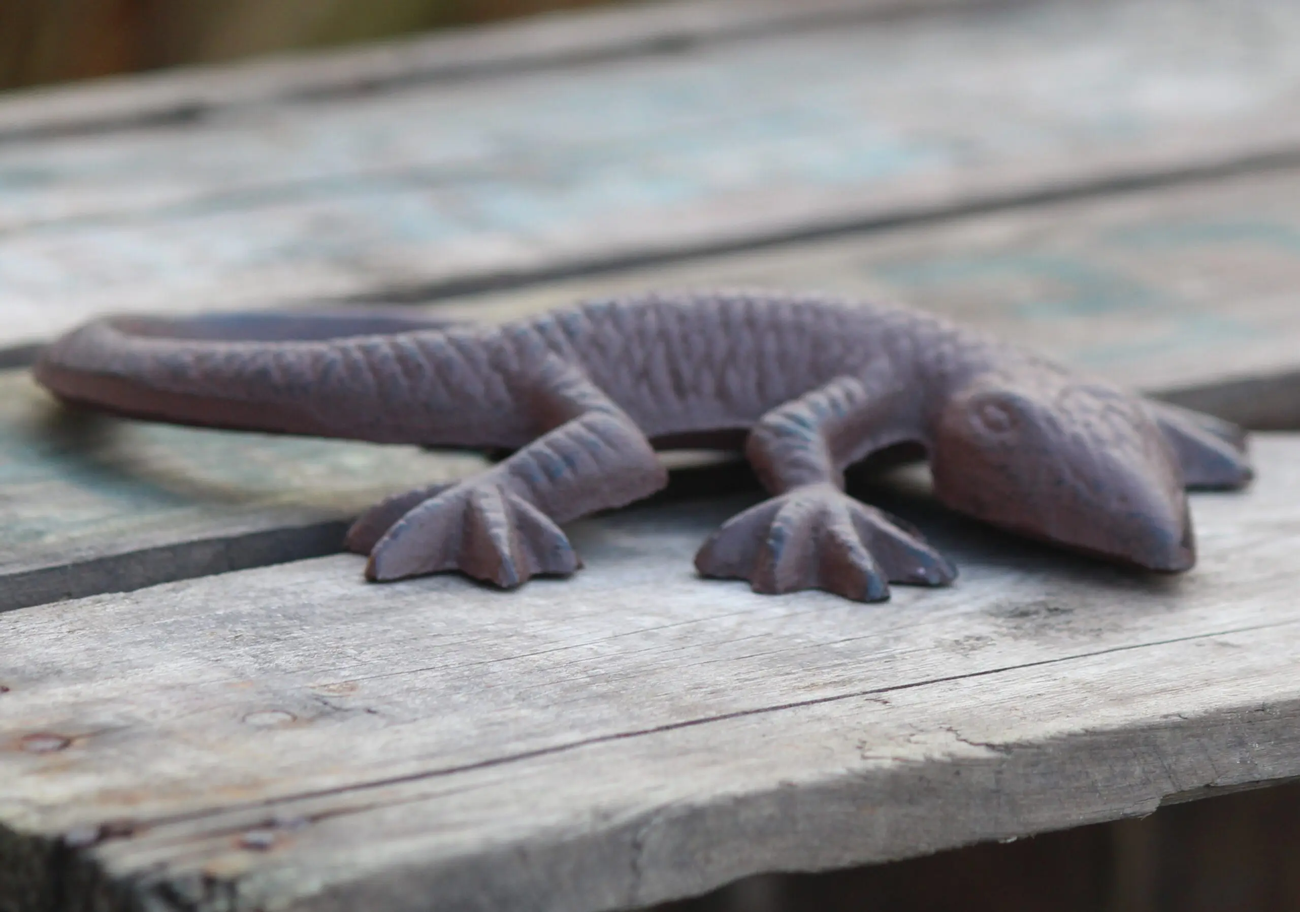 Salamander, gekko, 16 cm. gietijzer    TT03 - Afbeelding 2