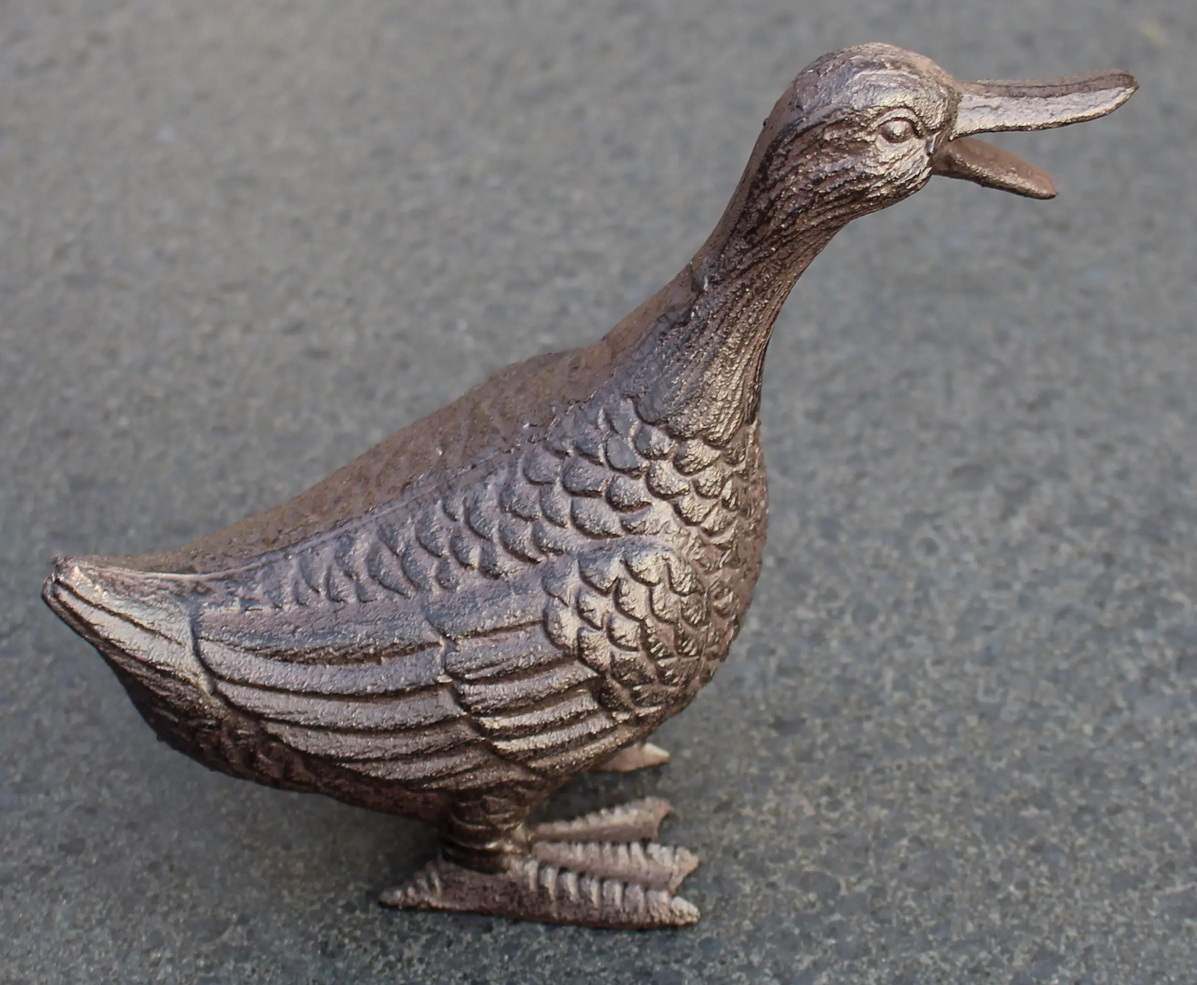 Eend, kwakend, gietijzer, groot EG120 - Afbeelding 2