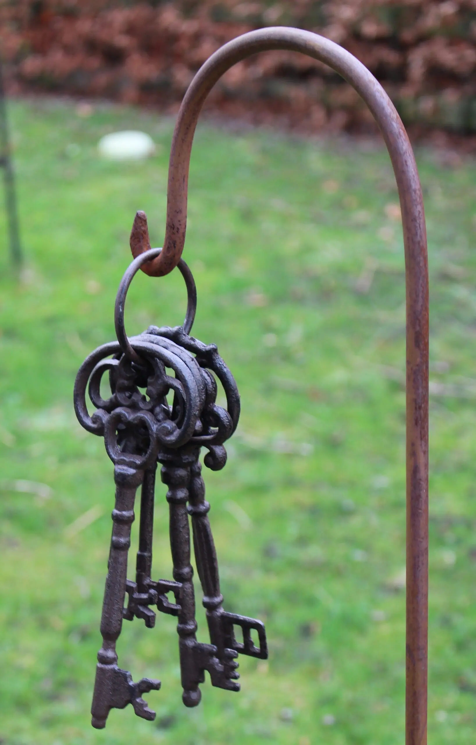 Sleutelbos van 5 sleutels, gietijzer DB63 - Afbeelding 3