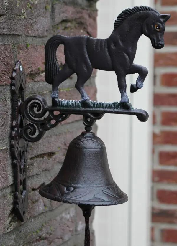 Deurbel paard, pony, gietijzer, M  DB187M