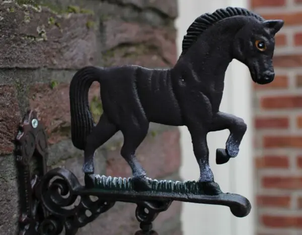 Deurbel paard, pony, gietijzer, M  DB187M - Afbeelding 2