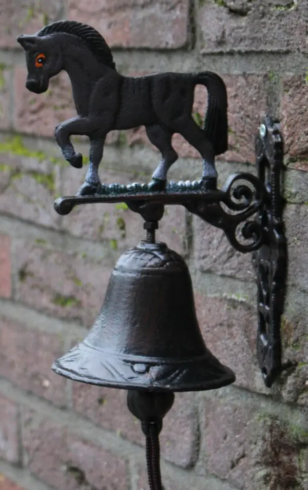 Deurbel paard, pony, small, gietijzer DB187S - Afbeelding 2