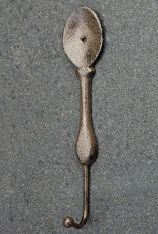 Kapstokhaak Lepel, Bestek, Gietijzer, Bruin KH1733C - Afbeelding 2