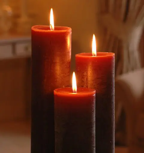 Krulkaarsen, Bika Kaarsen, set van 3, Bordeaux, Wijnrood 333111 - Afbeelding 3