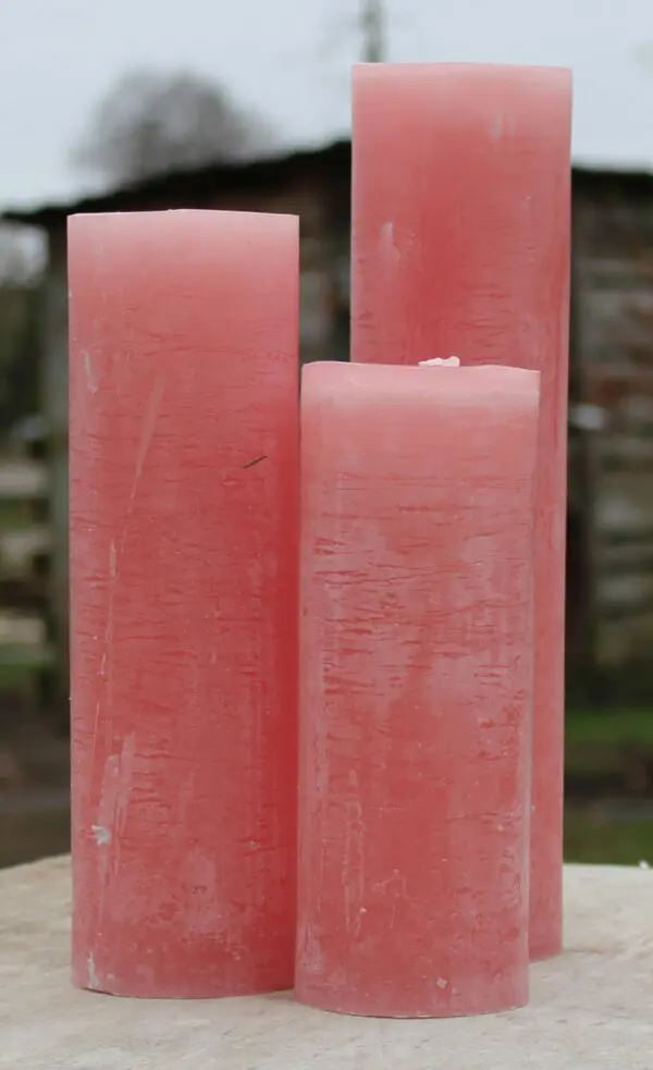 Krulkaarsen, Bika kaarsen, set van 3, Baksteen 333118