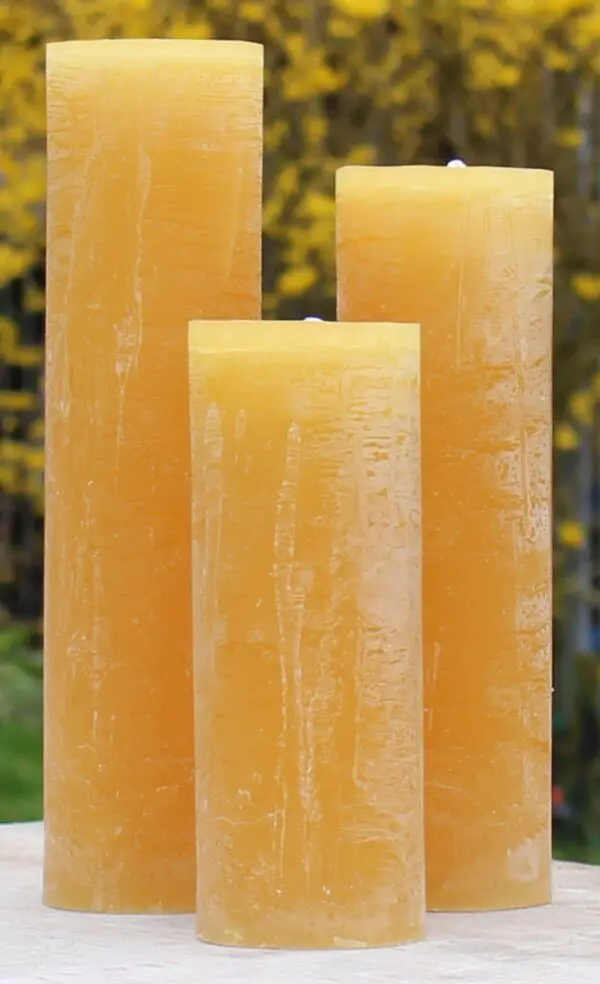 Krulkaarsen, Bika Kaarsen, set van 3, Oker 333121