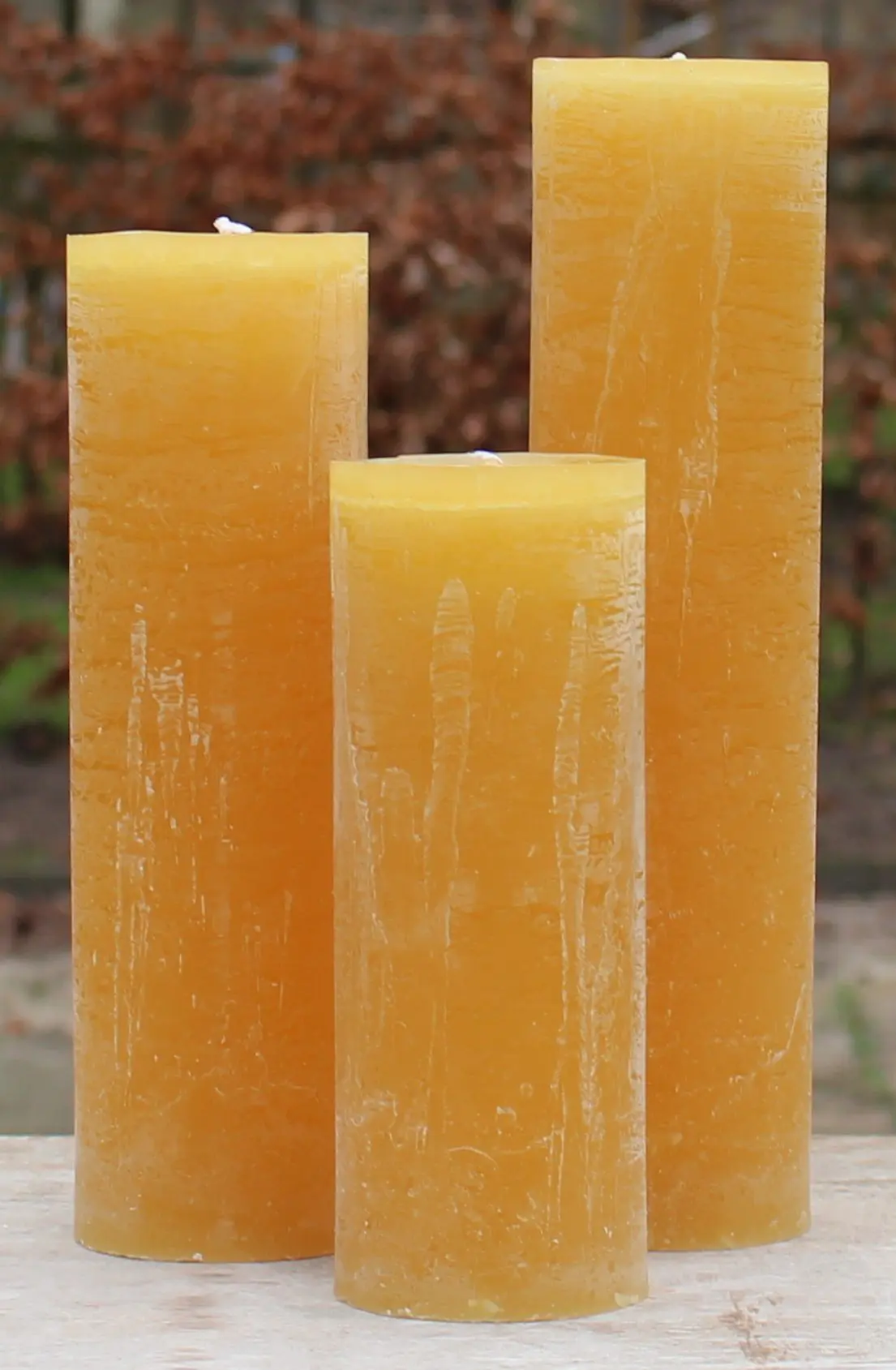 Krulkaarsen, Bika Kaarsen, set van 3, Oker 333121 - Afbeelding 2