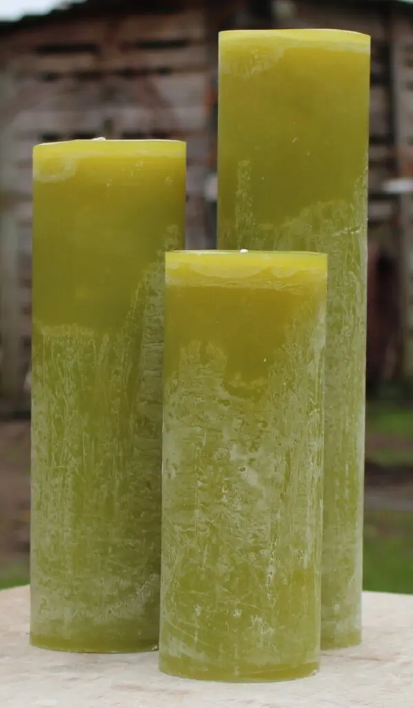 Krulkaarsen, Bika Kaarsen, set van 3, Olijf Greenery - Afbeelding 3