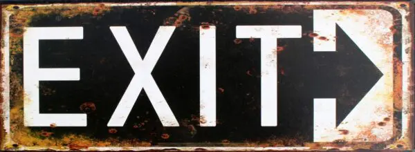 Tekstbord: "Exit", Zwart TB160
