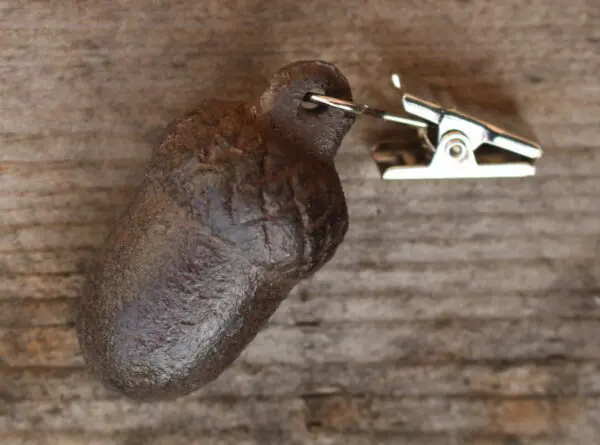 Tafelkleedgewichtjes eikel, donkerbruin, gietijzer TK010B - Afbeelding 2