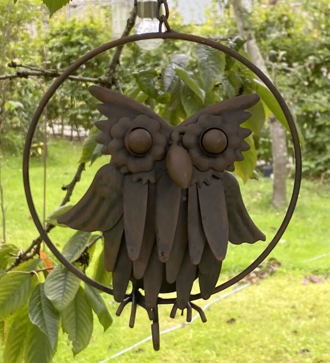 Vogelvoerhanger, vetbolhanger uil, oehoe, metaal  VH271