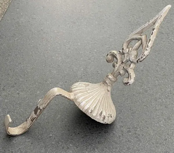 Stocking hanger franse lelie, kasthaak, grijs, gietijzer XM749 - Afbeelding 3