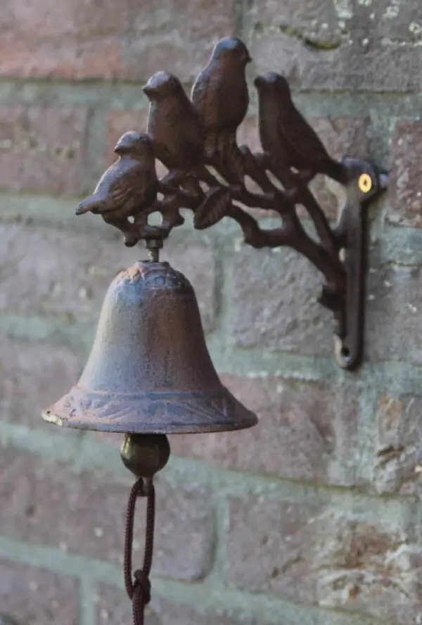 Deurbel vogels, gietijzer DB121