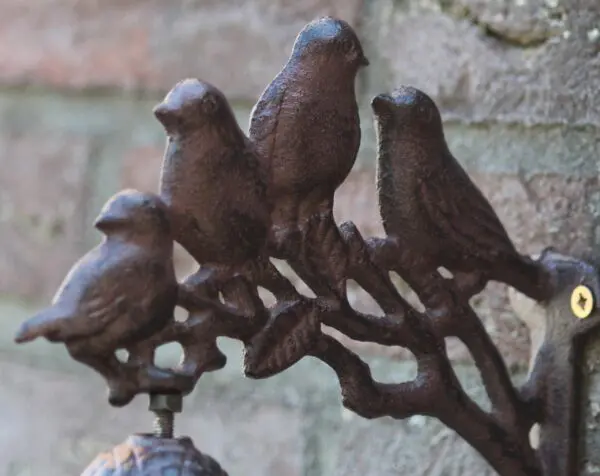 Deurbel vogels, gietijzer DB121 - Afbeelding 2