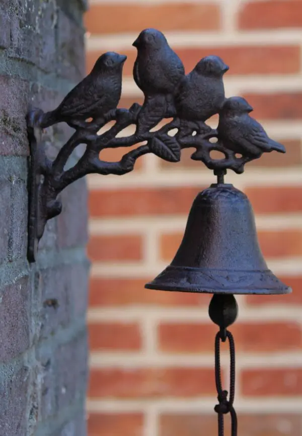 Deurbel vogels, gietijzer DB121 - Afbeelding 3