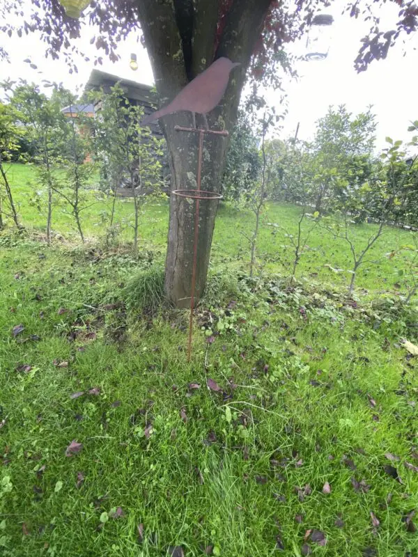 Tuinsteker bloempothouder vogel, 117cm, metaal           BPH250