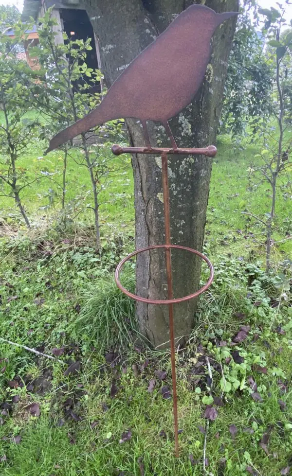 Tuinsteker bloempothouder vogel, 117cm, metaal           BPH250 - Afbeelding 3
