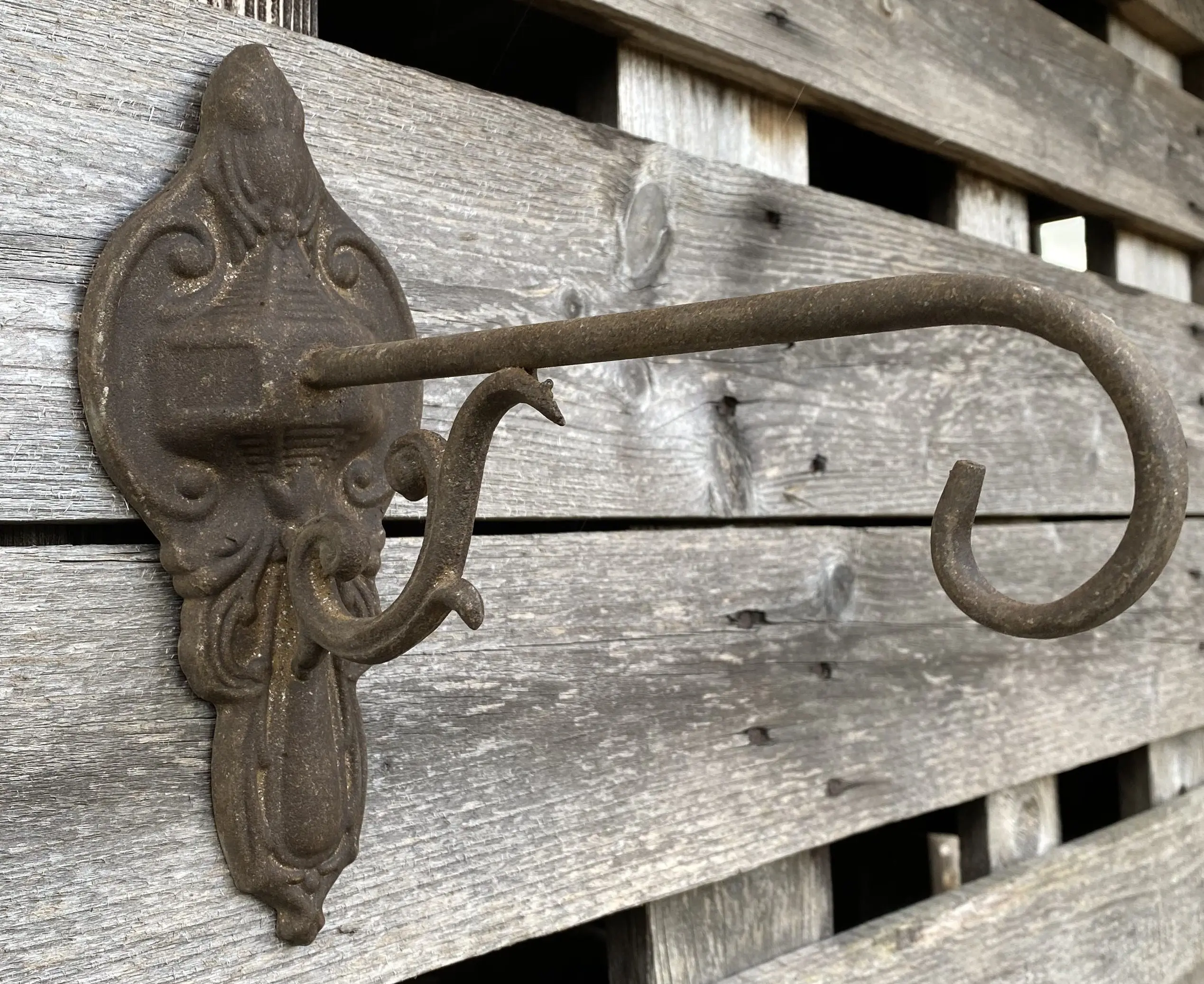 Wandhaak aged metal 25 cm. bruin WG325 - Afbeelding 2