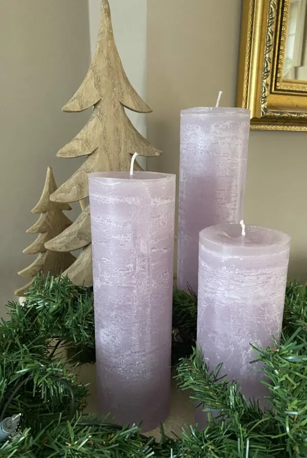 Krulkaars, Bika Kaarsen, set van 3, Mauve 333132