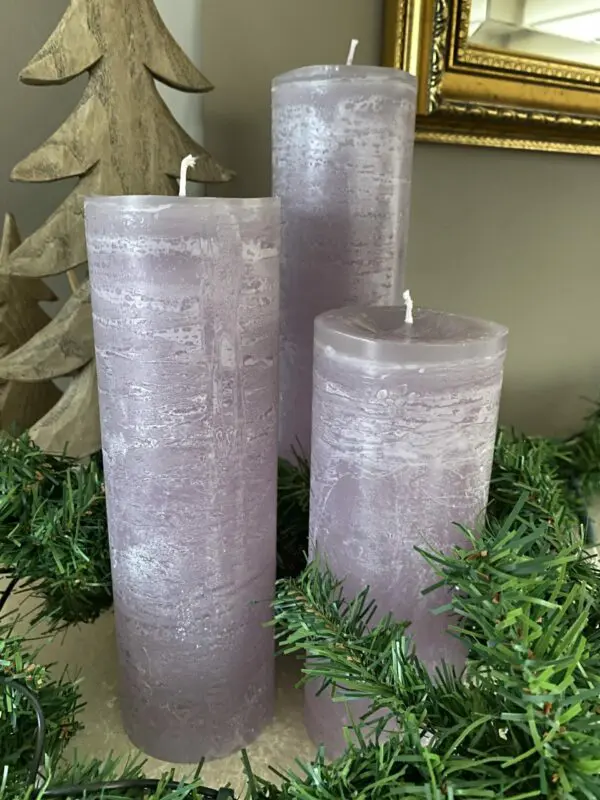 Krulkaars, Bika Kaarsen, set van 3, Mauve 333132 - Afbeelding 2