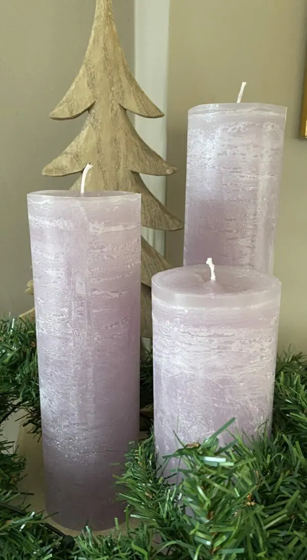 Krulkaars, Bika Kaarsen, set van 3, Mauve 333132 - Afbeelding 3