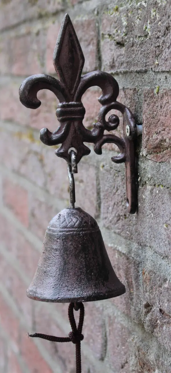 Deurbel Franse Lelie, Gietijzer DB179
