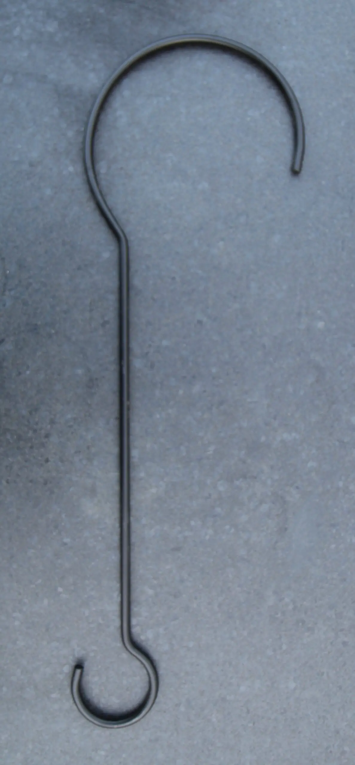 Haakhanger dubbel haak, zwart, staal, L BPH100 - Afbeelding 2