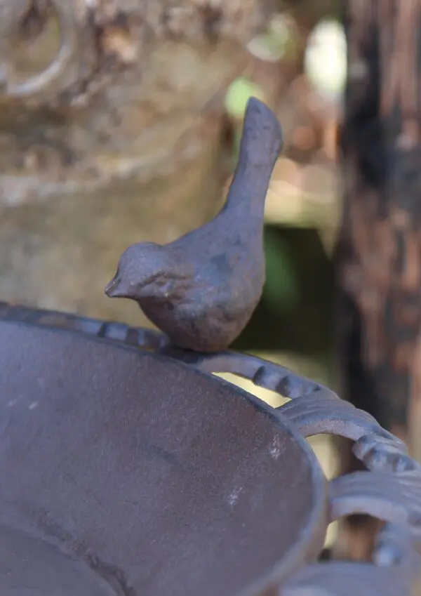 Vogelschaal, vogelbad op hoge voet, gietijzer  VB217 - Afbeelding 3
