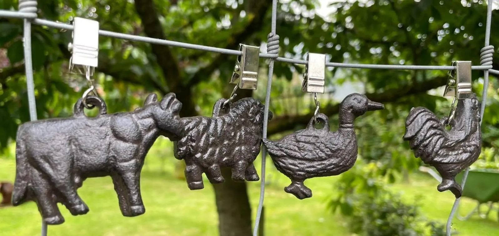 Tafelkleedgewichtjes boerderijdieren, gietijzer TK2579