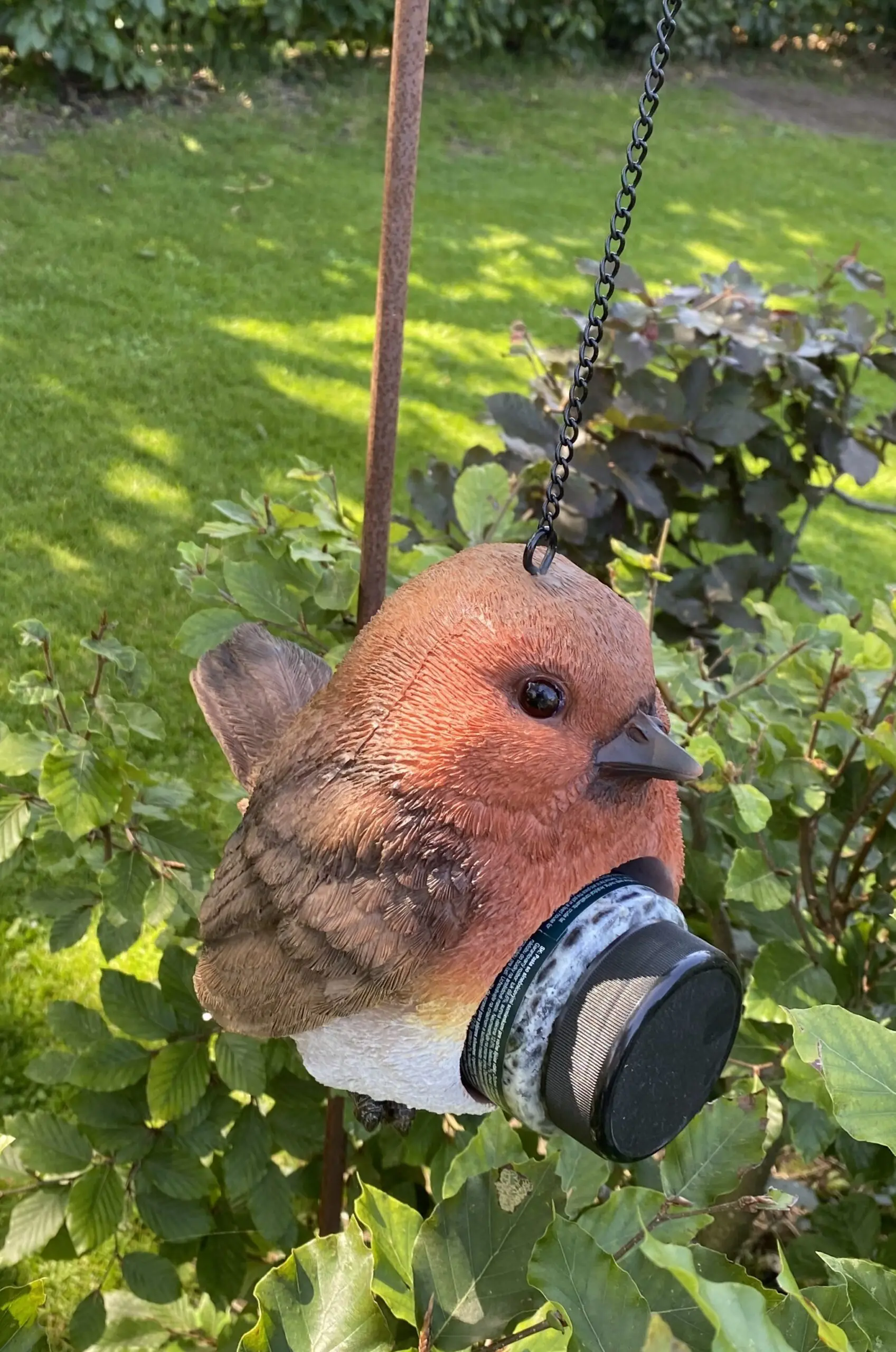 Pindakaaspothouder Vogel, wit/bruin/oranje - Afbeelding 2