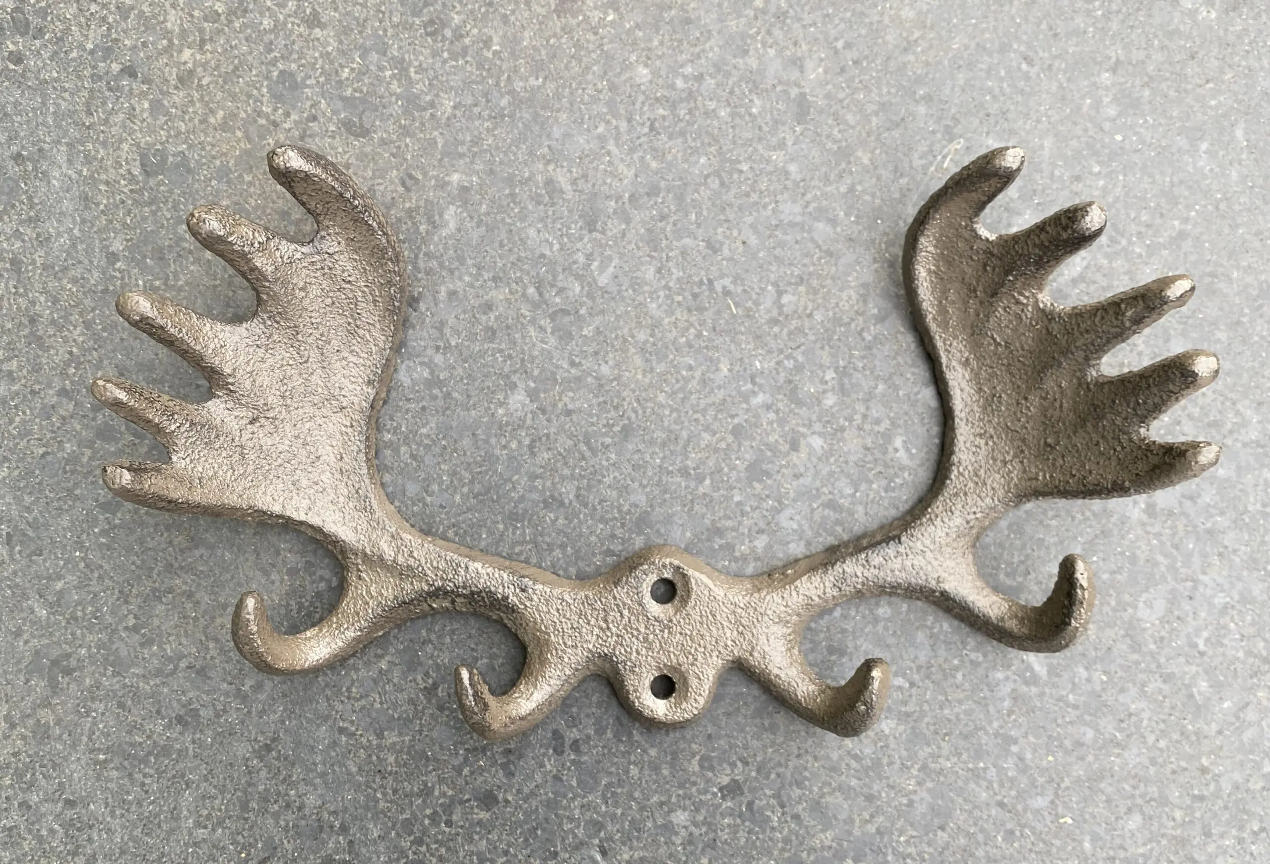 Kapstokhaak gewei Eland met 4 haken, gietijzer KH180 - Afbeelding 2