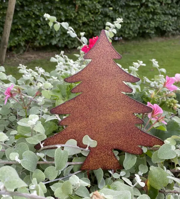 Tuinsteker kerstboom, spar, roestkleurig metaal SB1205 - Afbeelding 3