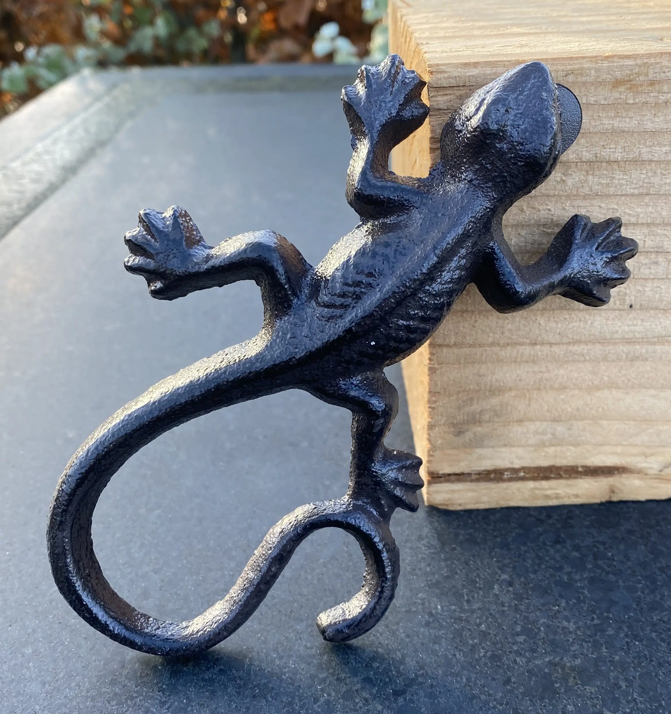 Hagedis, salamander, gietijzer, muurhanger HG321