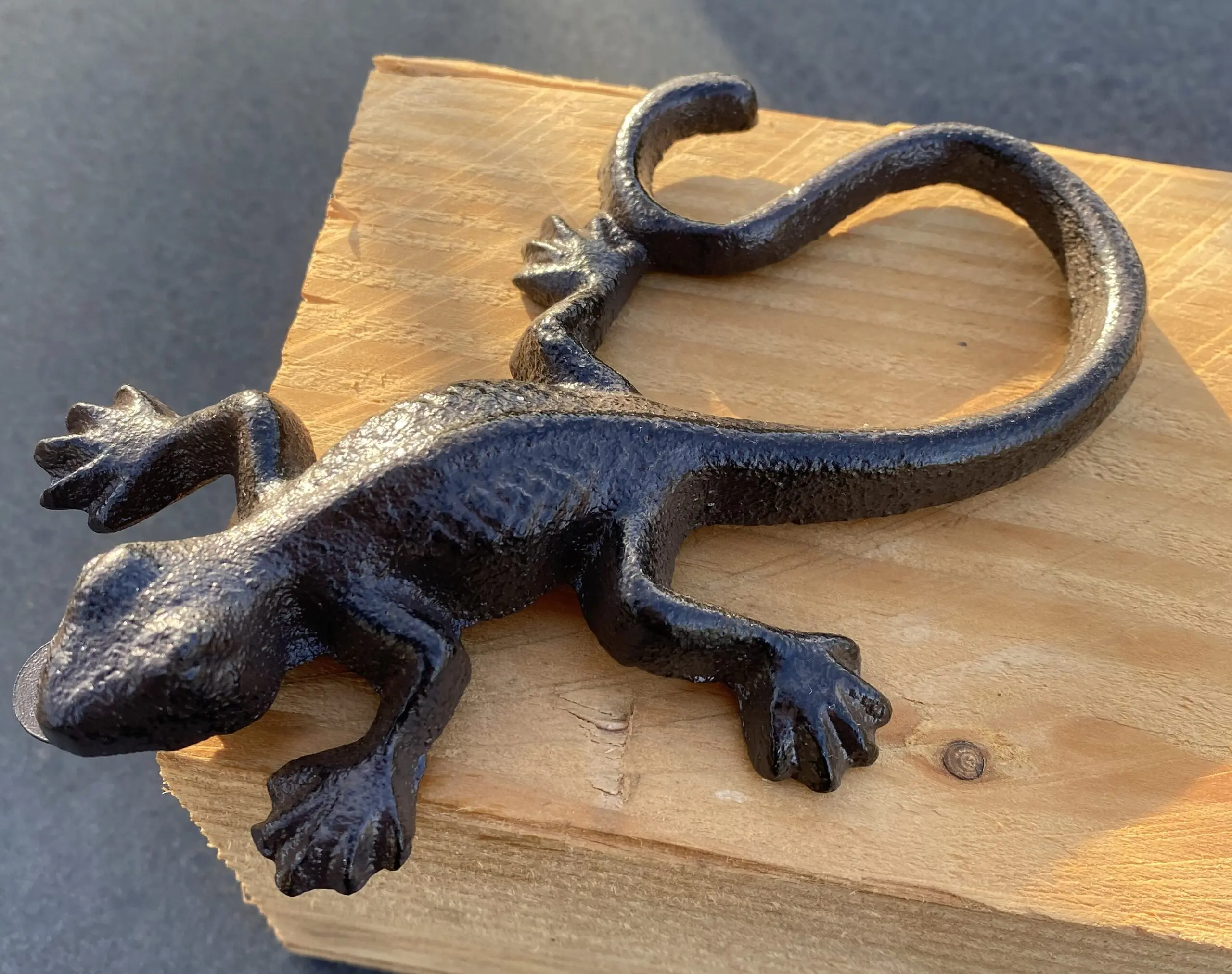 Hagedis, salamander, gietijzer, muurhanger HG321 - Afbeelding 2