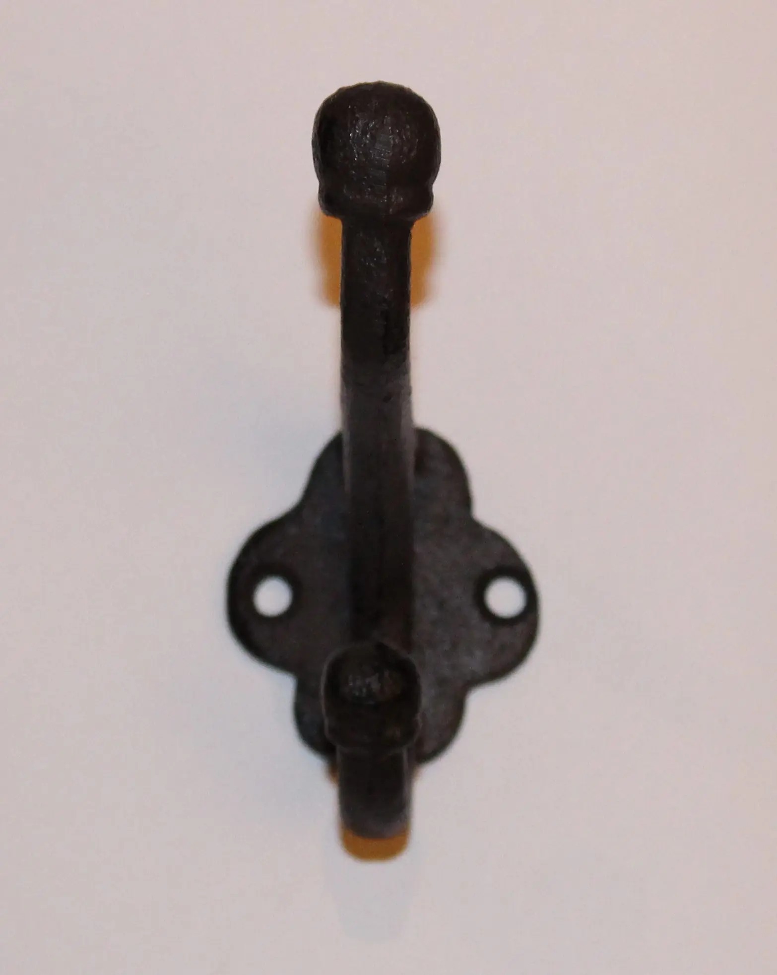 Kapstokhaak 8,4 cm, dubbele haak, bruin, gietijzer KH116 - Afbeelding 2