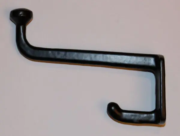 Kapstokhaak modern, dubbele haak, zwart KH114