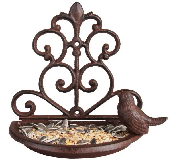 Wandvogelschaal met vogel, gietijzer               FB266