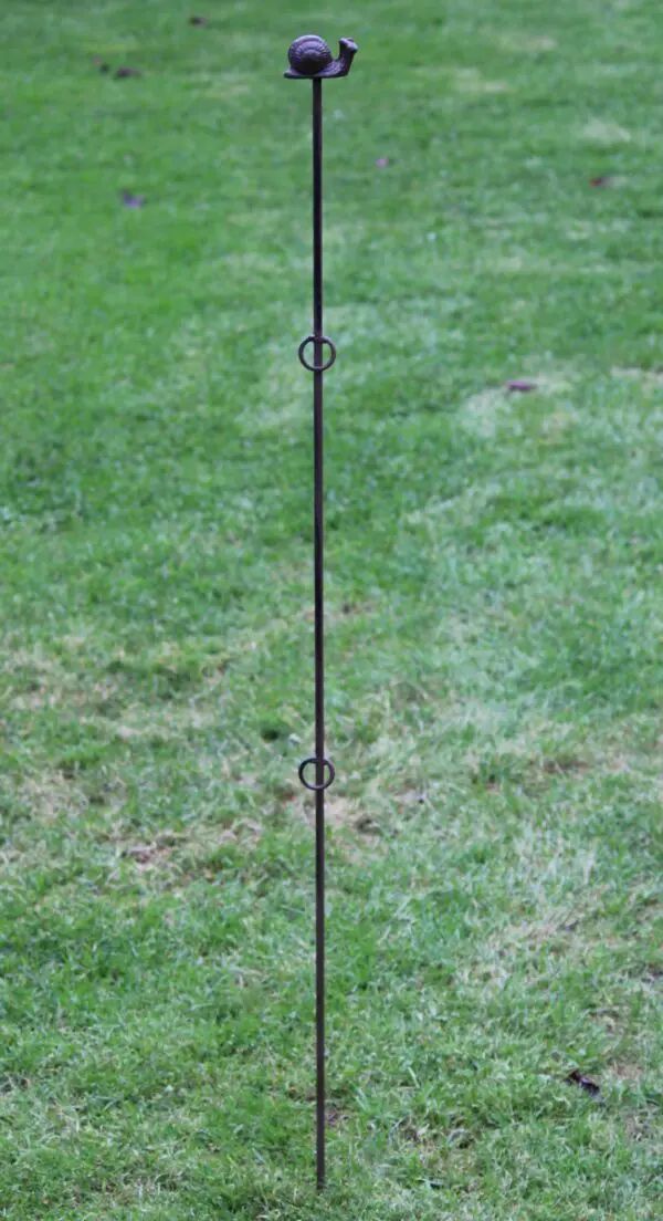 Plantensteun slak, recht met 2 ogen 125cm. PY25S - Afbeelding 2
