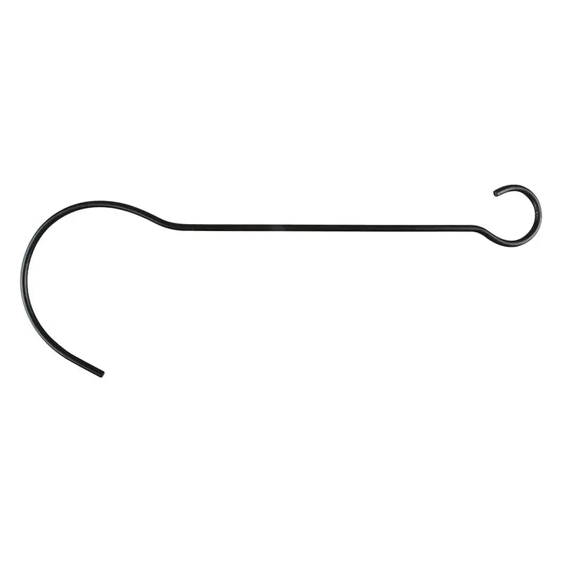 Haakhanger dubbel haak, zwart, staal, L BPH100 - Afbeelding 4