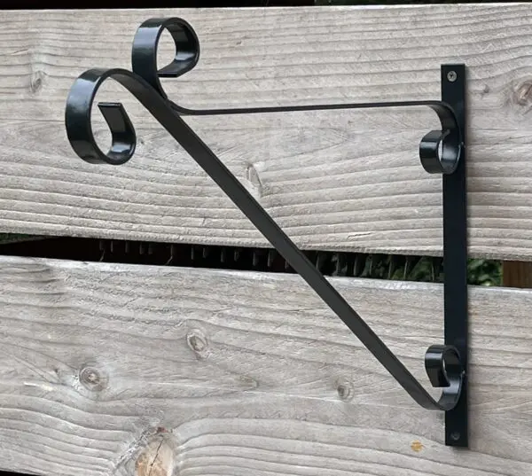 Wandhaak 48,1cm, zwart, metaal BPH122
