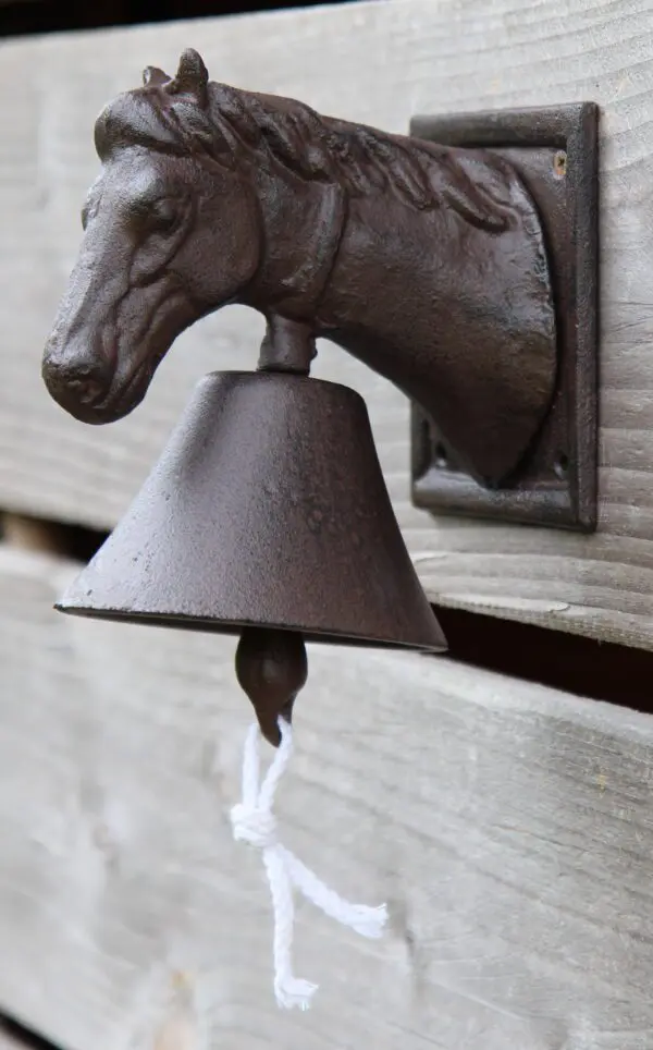 Deurbel paard, paardenhoofd, gietijzer DB31 - Afbeelding 4