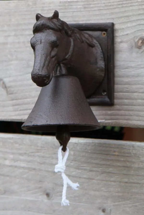 Deurbel paard, paardenhoofd, gietijzer DB31 - Afbeelding 5