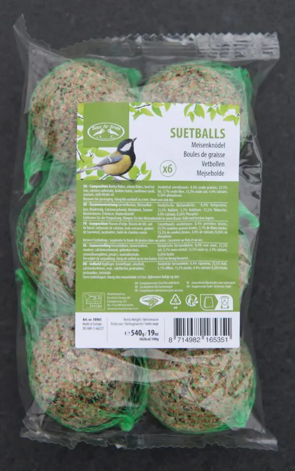 Tuinvogel 6 Vetbollen in netje 540gram FB903 - Afbeelding 3