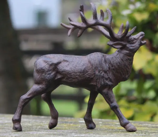 Hert, eland met gewei, gietijzer   HG417 - Afbeelding 2