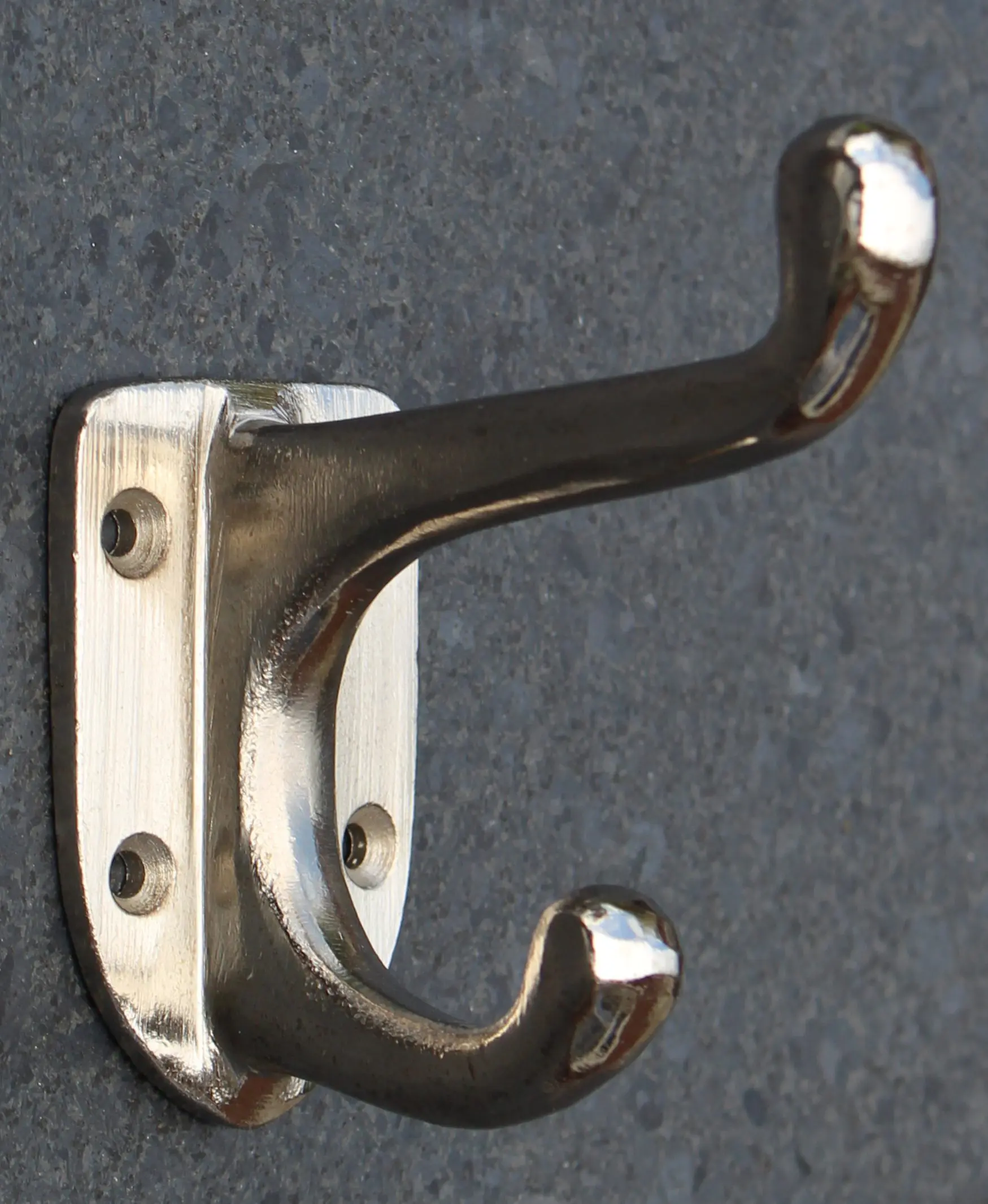 Kapstokhaak schild, zilver, gietijzer  KH332 - Afbeelding 2